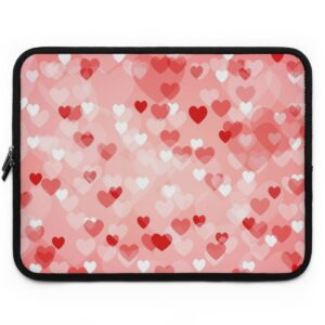 Heart Print Laptop Sleeve, Protective Cover
