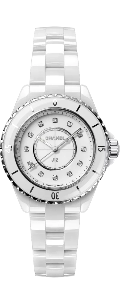The Chanel J12 white watch was introduced first in 2003 after the first black color version.