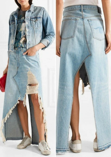 denim maxi skirt