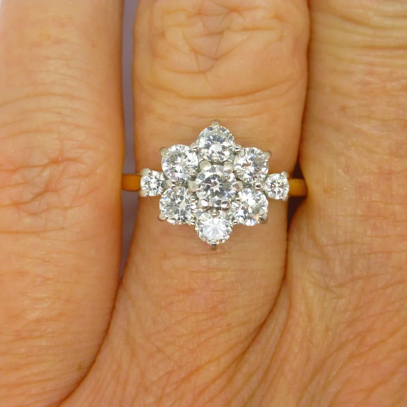 diamond cluster ring