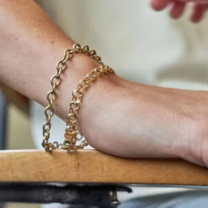Gold cable chain bracelets