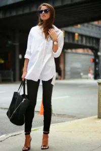 White shirt with jeans